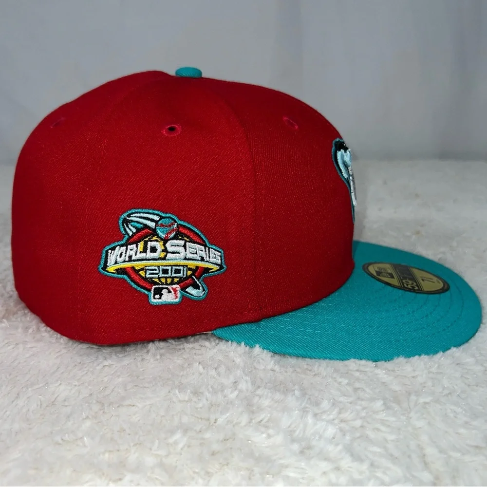 NWT New Era Arizona Diamondbacks Captain Planet 2.0 2001 WS Sidepatch Fitted Hat